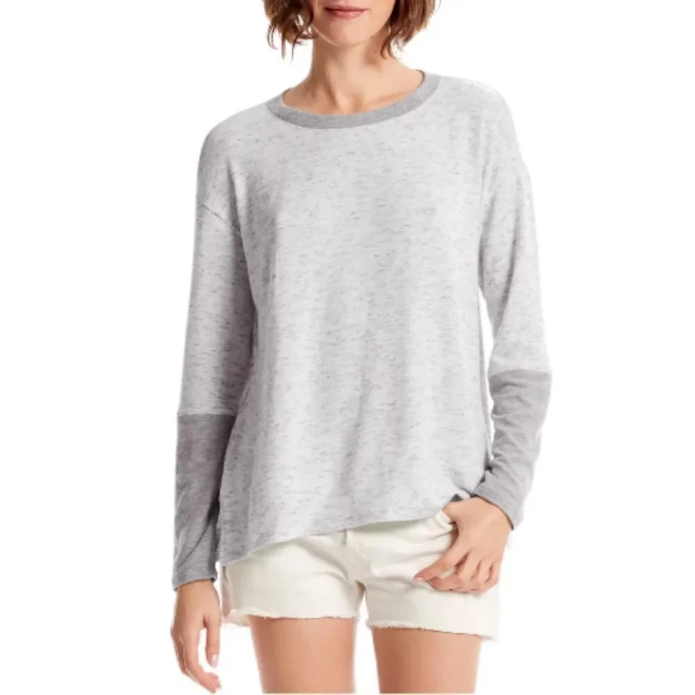 💕MICHAEL STARS💕 Colorblock Pullover Top ~ Gray S